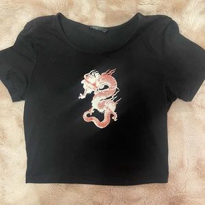 Shein, Cropped Fitted Tee Shirt